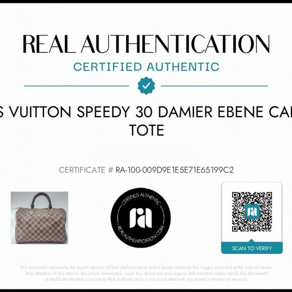 Louis Vuitton Speedy 30 Damier Ebene Canvas Tote in Mint Condition - Picture 8 of 8